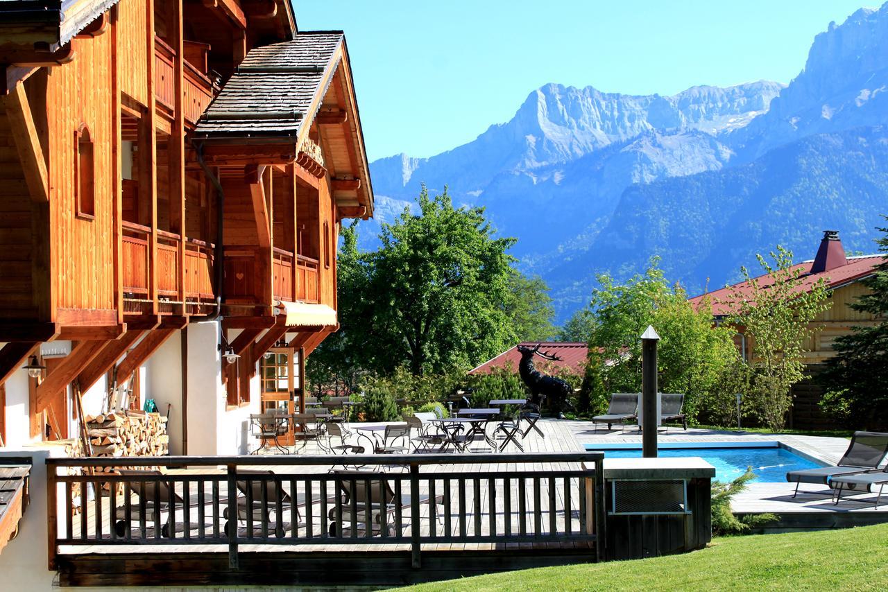 Le Cerf Amoureux Chalet Prive & Spa 살랑쉬 외부 사진